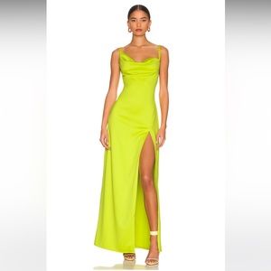 Reyna maxi dress in lime green